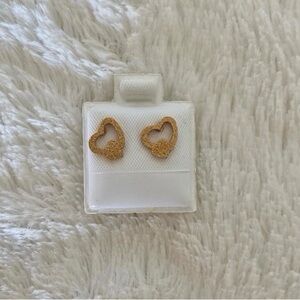 Gold Heart Earrings